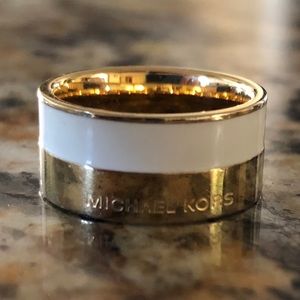 Gold and white Michael Kors ring